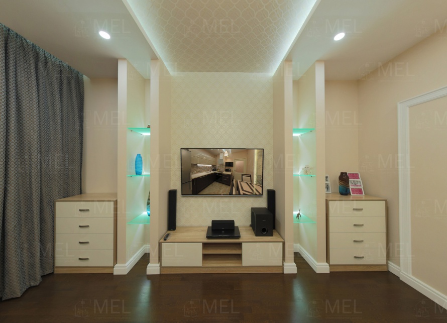 Дизайн-проект 2-х комнатной квартиры на Базовской