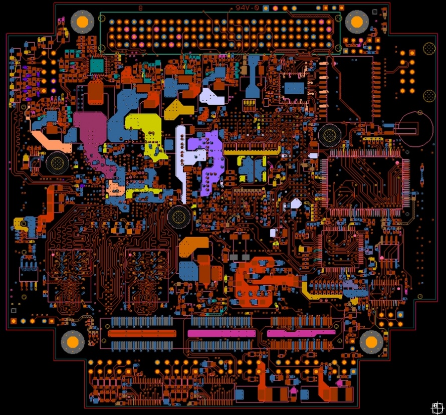 TTCM01. Одноплатный компьютер (Bottom Layer)