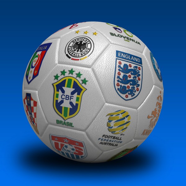 Футбольный мяч с логотипами
