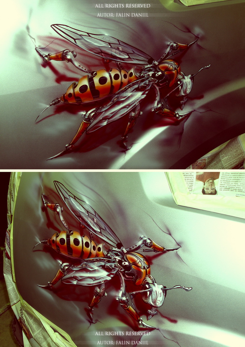 киборг робот насекомое рисунок