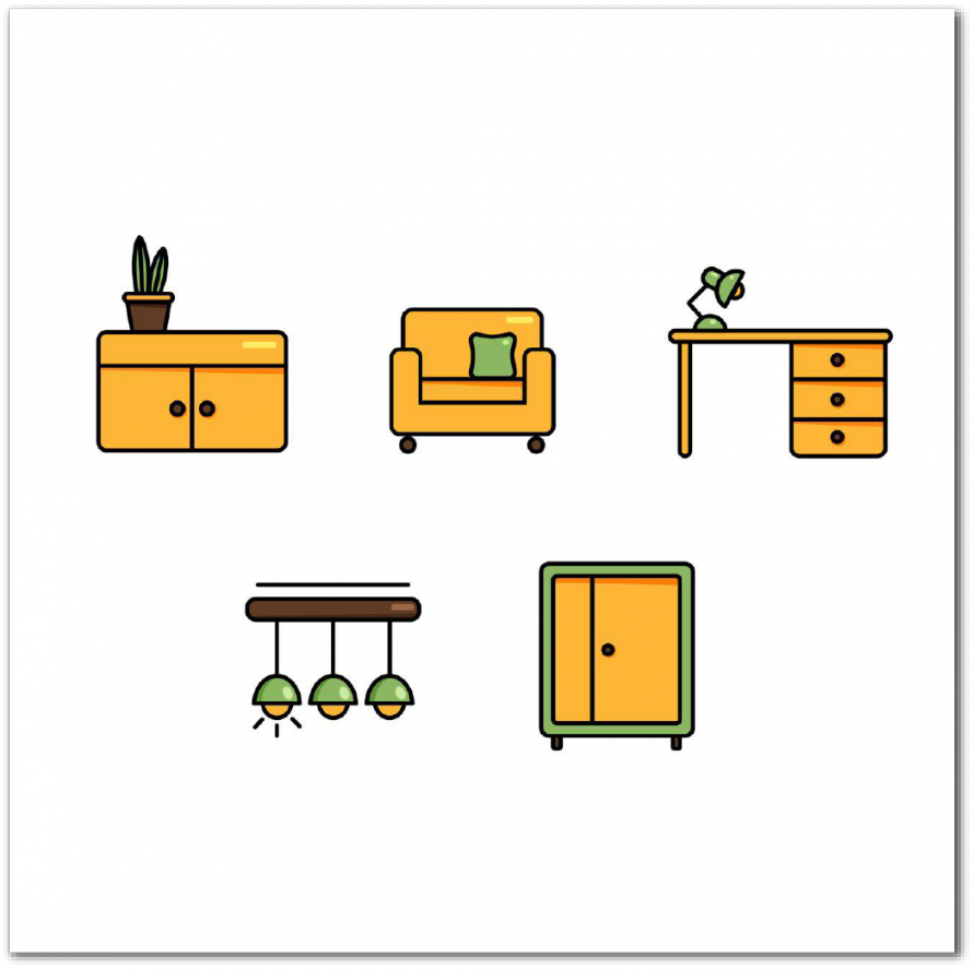Иконки мебели для каталога сайта