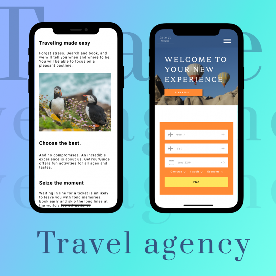 Дизайн концепт туристического агентства